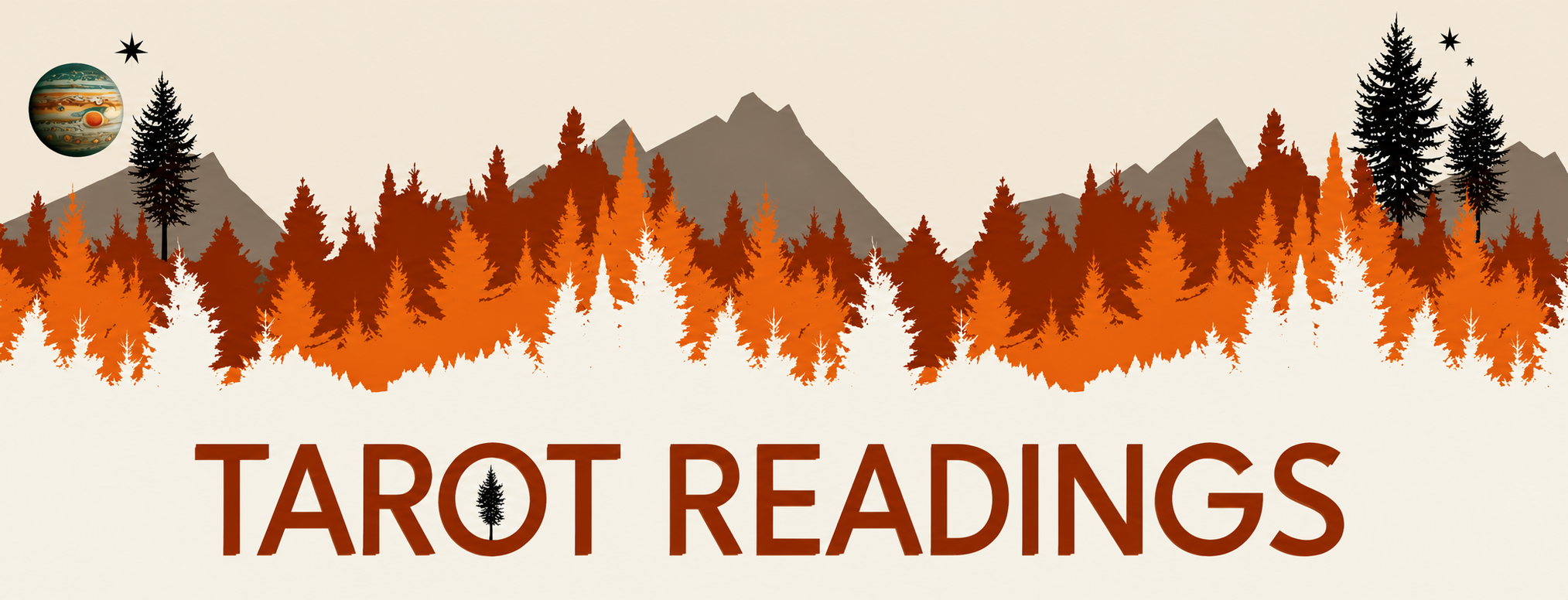 Douglas Fir Tarot illustrated forest, mountains, celestial and tarot motif